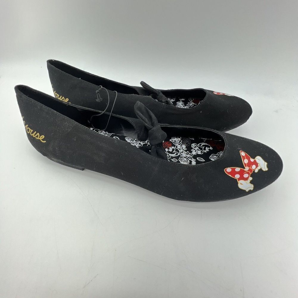 Torrid Minnie Mouse Black Flats Size 11.5 NWT